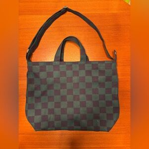 BAGGU Duck Bag - Checkered Green/Navy